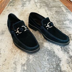 Donald J Pliner Dacio Men’s suede slip-on loafer.